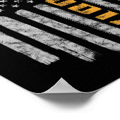 Custodian American Flag USA Janitor School Poster (Ecke)