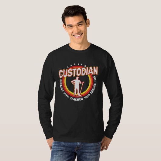 Custodian because even  Caretaker Custodian janito T-Shirt (Vorne ganz)