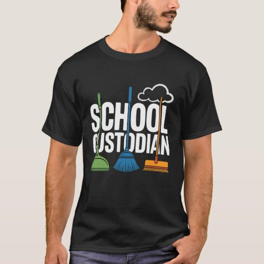 Custodian Custodians Because Funny Janitor T-Shirt (Vorderseite)