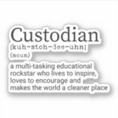 Custodian Definition, Janitor, School Custodian Aufkleber (Vorderseite)