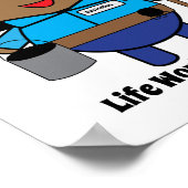 Custodian Janitor Funny Black Female Poster (Ecke)