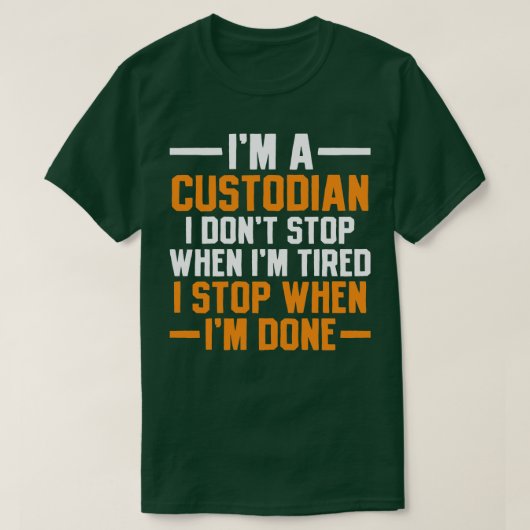 Custodian Janitor School Custodian T-Shirt (Design vorne)