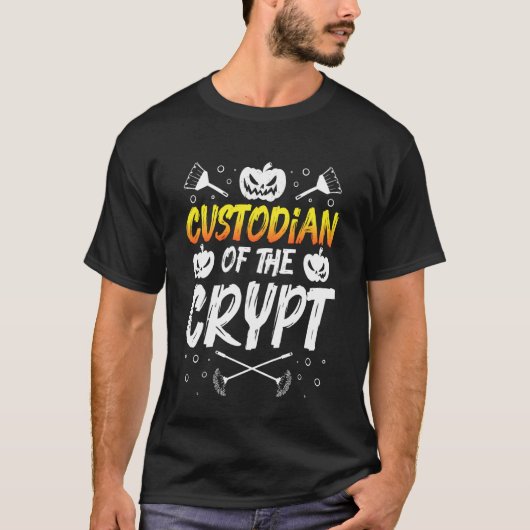 Custodian of The Crypt Halloween Design T-Shirt (Vorderseite)