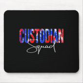 Custodian Squad Tie Dye Back To School Women Appre Mousepad (Vorne)