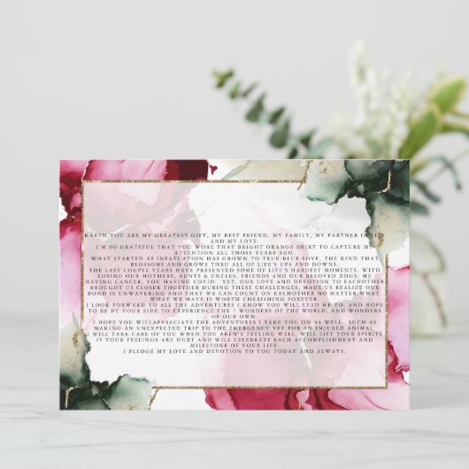 Custom3 Christine Vows Sage Pink Abstrakt (Stehend Vorderseite)