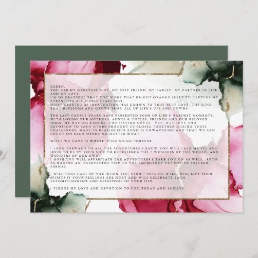 Custom3 Christine Vows Sage Pink Abstrakt (Vorne/Hinten)