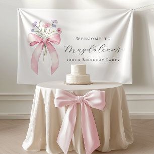 Custom 100. Geburtstag Banner Bow-Wildblume