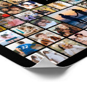 Custom 100 Pictures Photo Collage 100th Birthday Poster (Ecke)