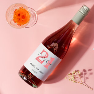 Custom 10. 21. 30. 40. 50. 60 Geburtstagsparty Weinetikett