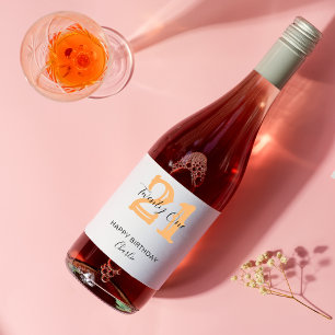 Custom 10. 21. 30. 40. 50. 60 Geburtstagsparty Weinetikett