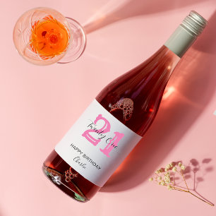 Custom 10. 21. 30. 40. 50. 60 Geburtstagsparty Weinetikett