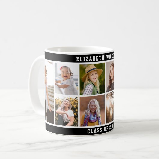 Custom 10 Foto Collage Moderner Abschluss Kaffeetasse (Vorderseite Links)