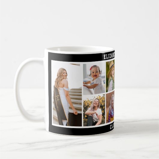 Custom 10 Foto Collage Moderner Abschluss Kaffeetasse (Links)