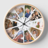 Custom 10 Foto Family Children Großelternprämie Uhr (Vorderseite)
