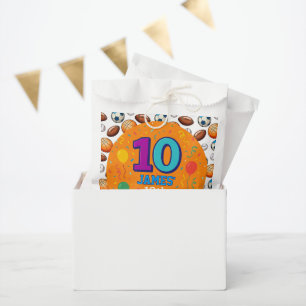 Custom 10. Geburtstag Sportthema Geschenktütchen