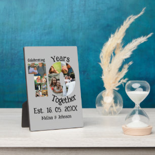 Custom 10. Hochzeitstag 11 Foto Collage Fotoplatte