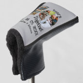 Custom 10. Hochzeitstag 11 Foto Collage Golf Headcover (3/4 Vorderseite)