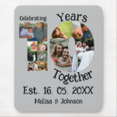 Custom 10. Hochzeitstag 11 Foto Collage Mousepad (Vorne)