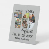 Custom 10. Hochzeitstag 11 Foto Collage Sockelschild (Vorderseite)