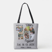 Custom 10. Hochzeitstag 11 Foto Collage Tasche (Rückseite)