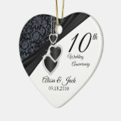 Custom - 10. Onyx Foto Wedding Anniversary Foto Keramik Ornament (Links)