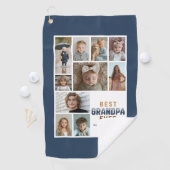 Custom 10 Photo Collage Best Grandpa Ever Golfhandtuch (Insitu)