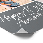 Custom 10. Wedding Anniversary Foto Collage Poster (Ecke)