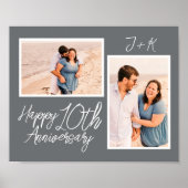 Custom 10. Wedding Anniversary Foto Collage Poster (Vorne)