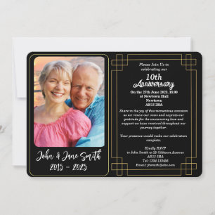 Custom 10. Zehn Hochzeitstag Einladung