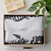 Custom 10lb Tissue Paper, White SKULL SKELETON Seidenpapier (Geschenk)