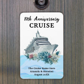 Custom 10th Anniversary Cruise Cabin Door Magnet