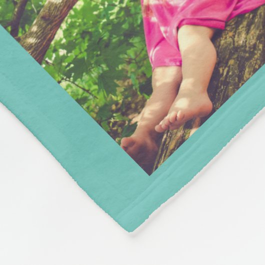 Custom 11 Foto Collage Family Liebe Zitat Aquamari Fleecedecke (Ecke)