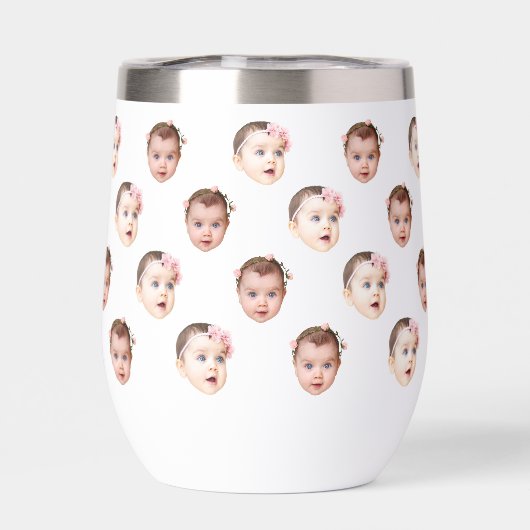 Custom 11 oz Funny Baby Kids Family Face 2 Photos (Rückseite)