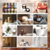 Custom 12 Business Foto Collage Kosmetik Kerze Fensteraufkleber (Blatt 2)