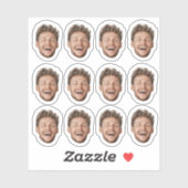 Custom 12 Face Sticker – Funny Personalized Photo (Blatt)