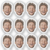 Custom 12 Face Sticker – Funny Personalized Photo (Vorderseite)