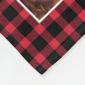Custom 12 Family Foto Collage Red Buffalo Kariert Fleecedecke (Ecke)