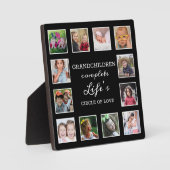Custom 12 Foto Collage Grandchildren Zitat Fotoplatte (Vorderseite)