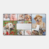 Custom 12 Foto Collage Modern Simple Schreibtischunterlage (Tastatur & Maus)