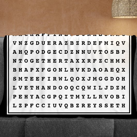 Custom 12 Word Family Word Search Fleecedecke