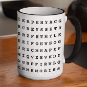 Custom 12 Word Family Word Search Kitchen Tasse