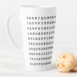 Custom 12 Word Family Word Search Küche Milchtasse