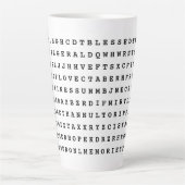 Custom 12 Word Family Word Search Küche Milchtasse (Vorderseite)