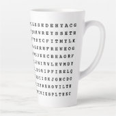 Custom 12 Word Family Word Search Küche Milchtasse (Rechts)