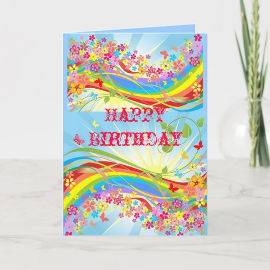 Custom 12x18 Happy Birthday Cards Karte (Vorderseite)