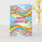 Custom 12x18 Happy Birthday Cards Karte (Gelbe Blume)