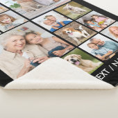 Custom 14 Photo Collage Personalized Black Sherpadecke (3/4)