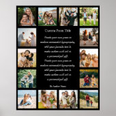 Custom 14 Photo Collage Poem Poster (Vorne)
