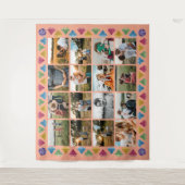 Custom 16-Foto Collage Diamond Jumbo Wall Hängend Wandteppich (Vorderseite)