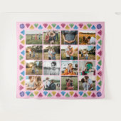 Custom 16-Foto Collage Diamond Jumbo Wall Hängend Wandteppich (Vorderseite (Horizontal))